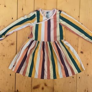 GUC Tea Collection Long Sleeve Wrap Neck Dress- 4T